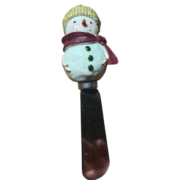 Saint Nicholas Square Warm Wishes Set of 4 Snowmen Spreaders Cheese Butter READ - Picture 5 of 5